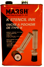 INK STENCIL BLACK MARSH 1 GAL CAN (GL) - Stencil Ink